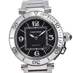 カルティエ CARTIER W31077M7 パシャ シータイマー デイト ブラック 自動巻き メンズ 美品 腕時計 B#149159