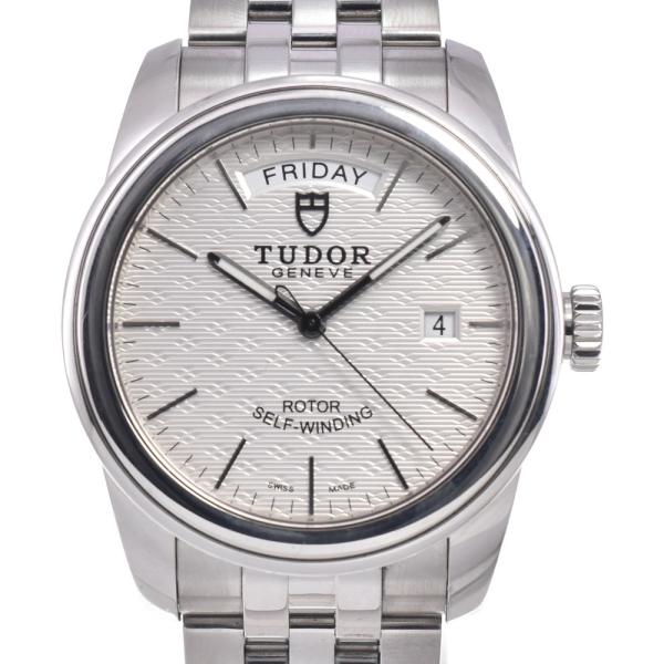 チューダー TUDOR 56000 グラマー デイトデイ シルバー 自動巻き メンズ 良品 保証書付...