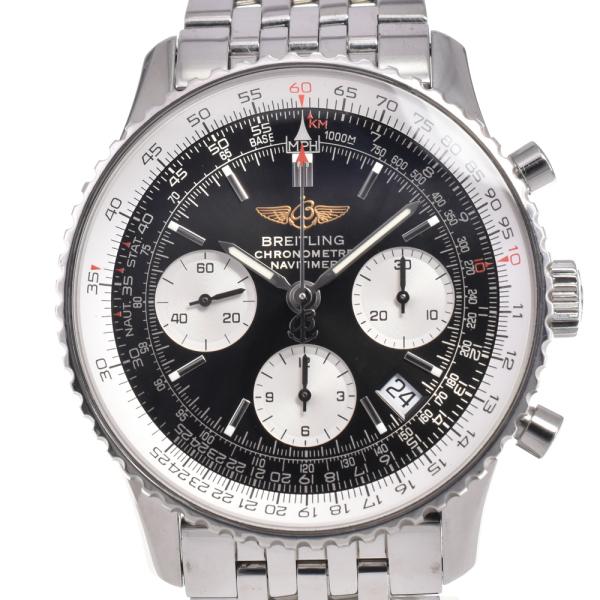値下 ブライトリング BREITLING A23322 ナビタイマー クロノグラフ ブラック 自動巻...