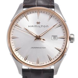ハミルトン HAMILTON H324410 ジャズマスター デイト シルバー クォーツ メンズ 美品 箱付き 腕時計 I#150594
