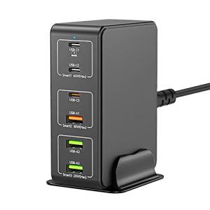 USB 充電器 type-c 合計120W PD 急速充電器 6ポート【PD 3.0、PPS、QC4...