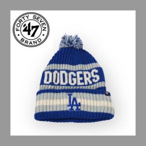 47Brand Los Angeles Dodgers BERING 47 CUFF KNIT Pom Beanie ポンポンビーニー ポンビーニー ニットキャップ ニット帽 大谷翔平 日本未発売｜aoshi