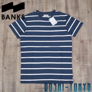 BANKS Retrospect ボーダー Tシャツ 半袖 バンクス 送料無料 US Sサイズ ポケット｜aoshi