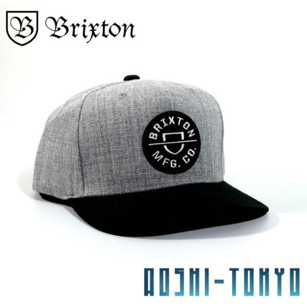 Brixton Crest C MP cap スナップバック キャップ ヘザーグレー ブリクストン ...