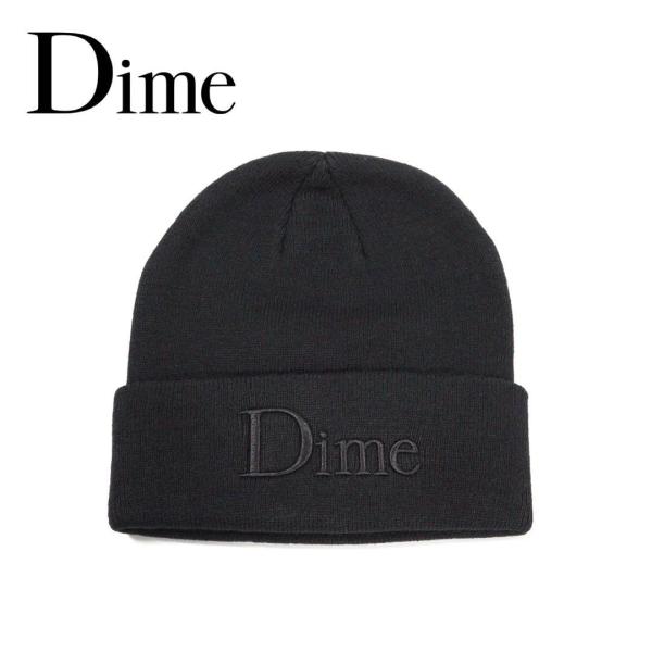 Dime 3D BEANIE ダイム ロゴ ビーニー ニットキャップ ニット帽 ブラック 黒 ロゴ ...