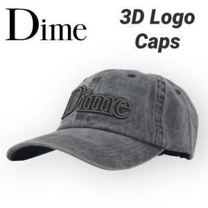 DIME ダイム 3D Logo CD Cap 帽子 カーブキャップ ウォッシュブラック 送料無料｜aoshi