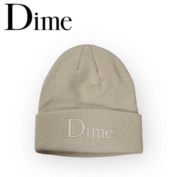 Dime 3D LOGO BEANIE ダイム ロゴ ビーニー ニットキャップ ニット帽 ベージュ ...