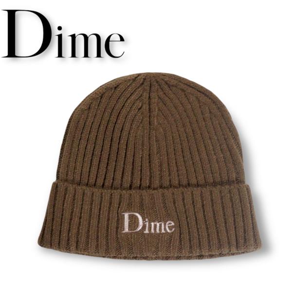 DIME ダイム ビーニー Classic Fold Beanie ブラウン クラシックロゴ ニット...
