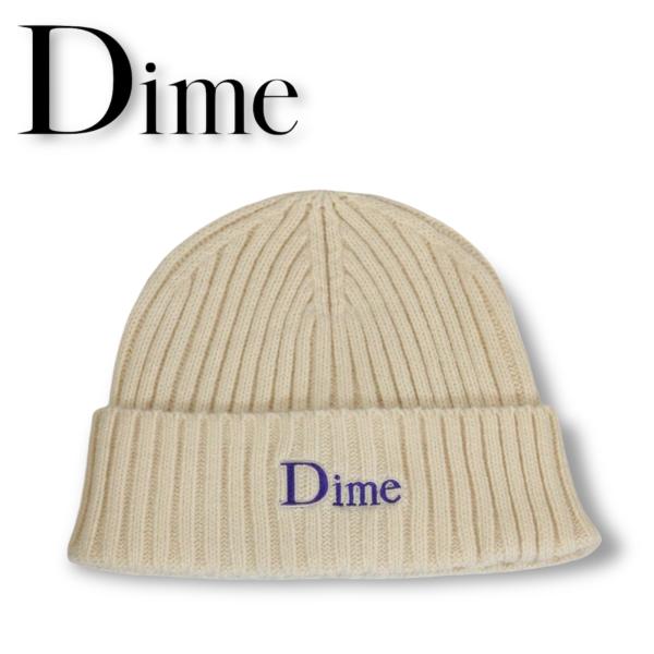 DIME ダイム ビーニー Classic Fold Beanie アイボリー クラシックロゴ ニッ...