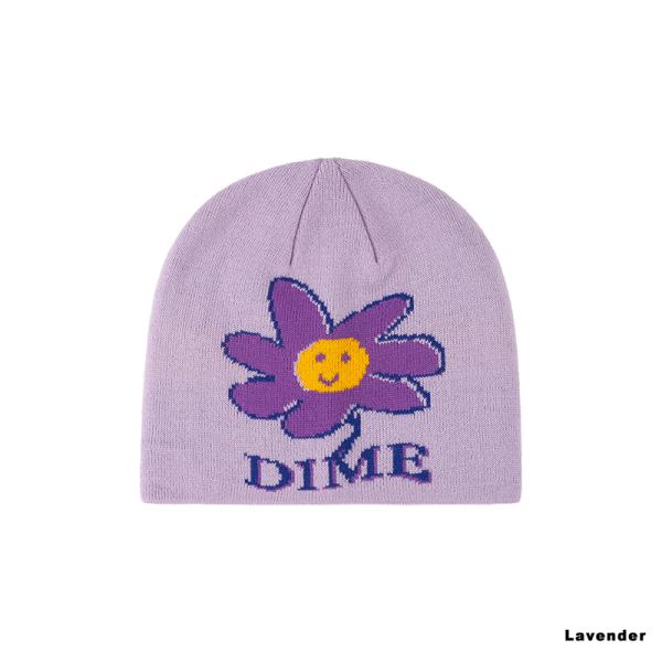 Dime FLOWER BEANIE ダイム フラワー ビーニー ニットキャップ ラベンダー ロゴ ...