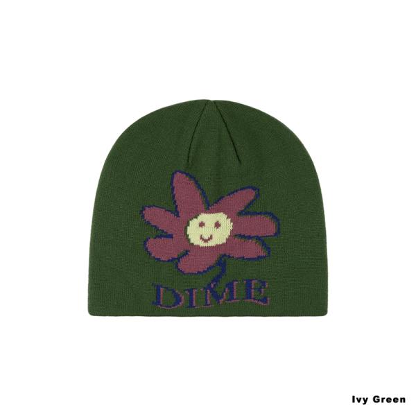 Dime FLOWER BEANIE ダイム フラワー ビーニー ニットキャップ グリーン  ロゴ ...