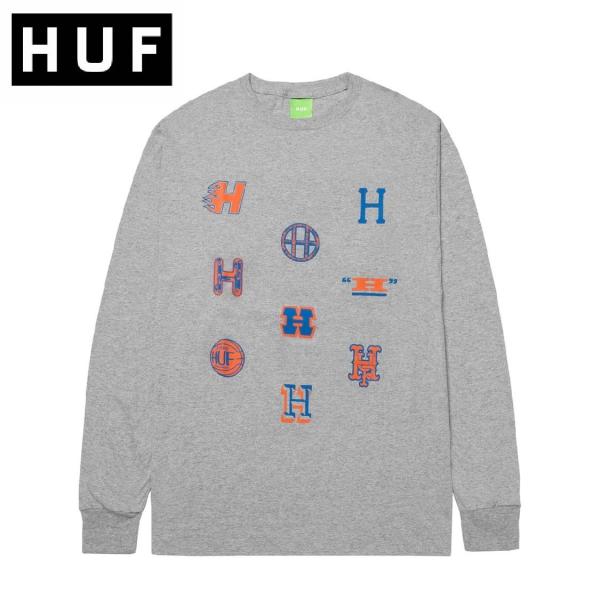 HUF ALLSTAR TEAM ロングTシャツ　Mサイズ　アスレチックグレー ハフ ロンT 長袖 ...