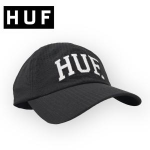 HUF ARCH LOGO カーブバイザーキャップ ハフ 帽子 ブラック 黒 ユニセックス ロゴ カーブキャップ 送料無料｜aoshi