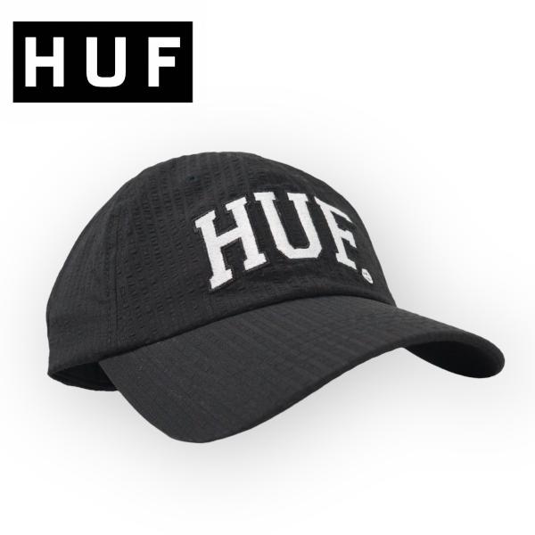 HUF ARCH LOGO カーブバイザーキャップ ハフ 帽子 ブラック 黒 ユニセックス ロゴ カ...
