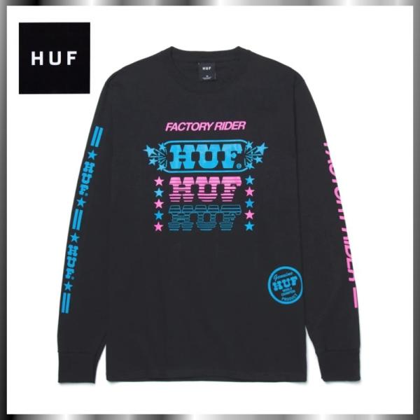 HUF FACTORY RIDER L/S TEE ロングTシャツ ロンT 長袖 ハフ バックロゴ ...