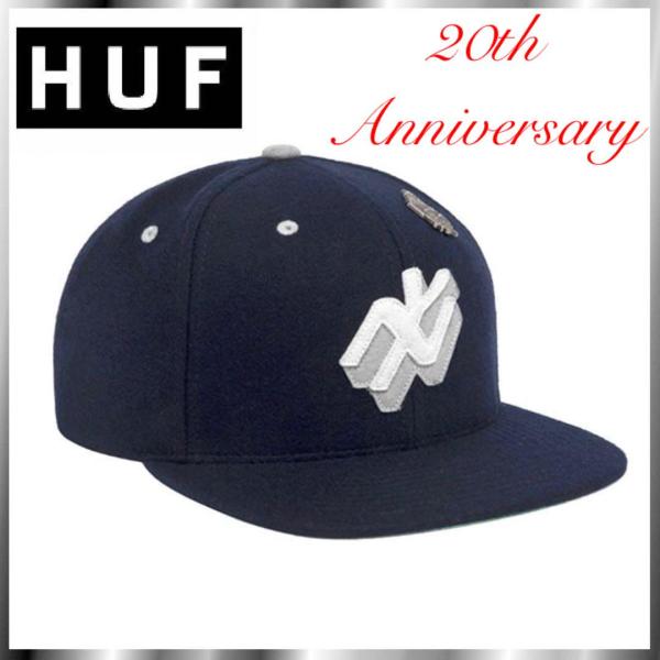 HUF HOME BASE CAPS 20thモデル キャップ 帽子 記念 ピンバッジ付き NY ハ...