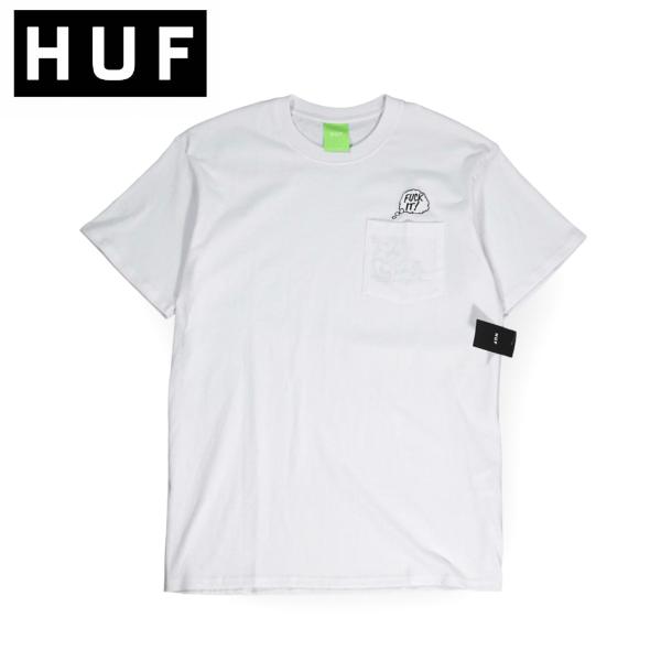 HUF IN THE POCKET 半袖 Tシャツ FUCK IT ハフ 白T ポケット 海外 送料...