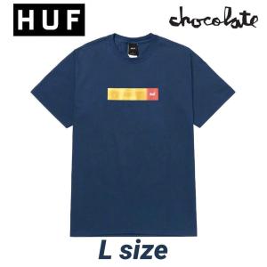 HUF × chocolate MILTON Tシャツ Lサイズ ネイビー 半袖 ユニセックス 送料無料 ロゴ 海外 コラボ レア｜aoshi