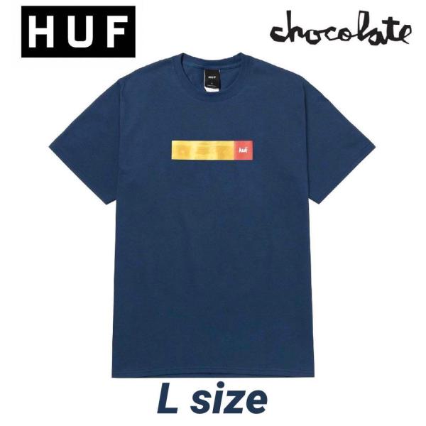 HUF × chocolate MILTON Tシャツ Lサイズ ネイビー 半袖 ユニセックス 送料...