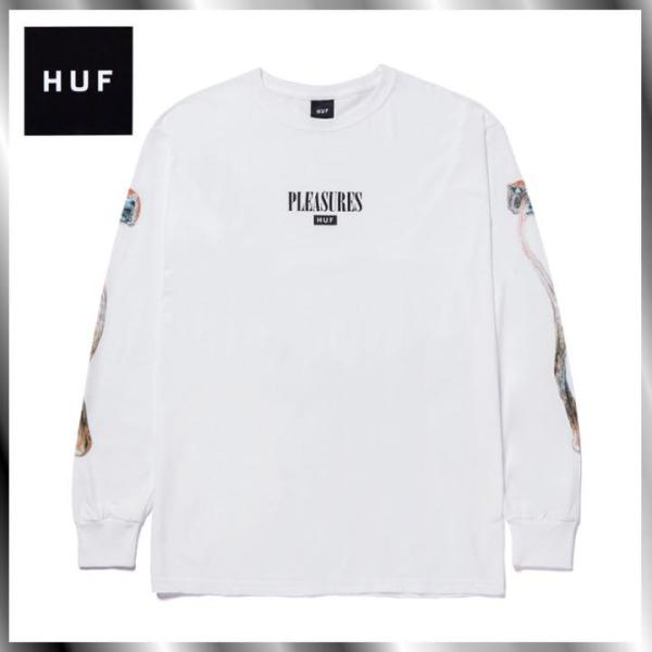 HUF × PLEASURES SPORE ロングTシャツ ハフ コラボ 長袖 ロンT ユニセックス...