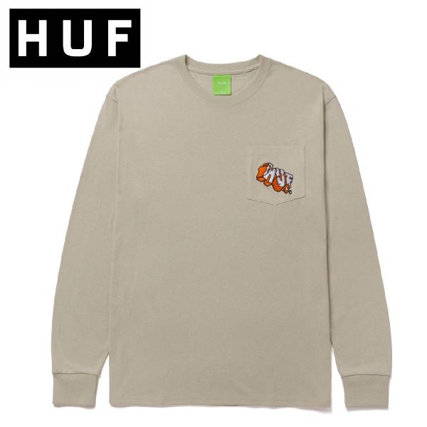 HUF ハフ QUAKE MINI EMB ロングTシャツ ロンT 長袖 ポケットTシャツ ストリー...