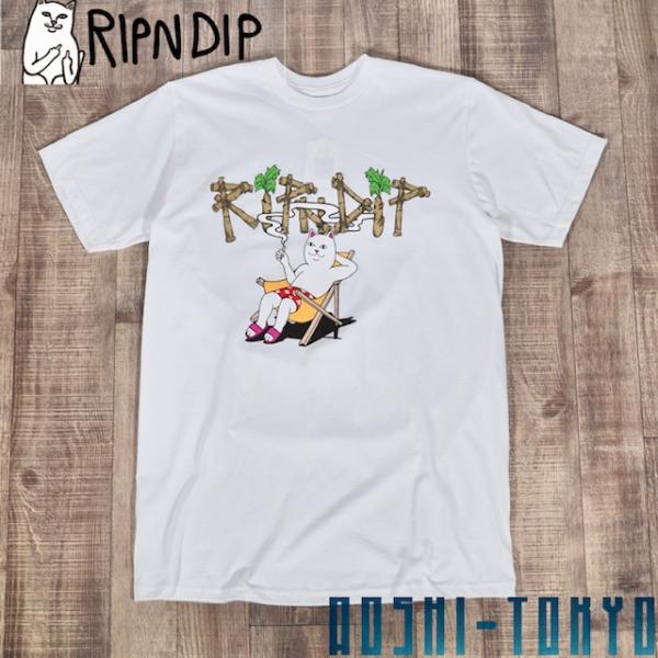RIPNDIP Island Neam Tシャツ ホワイト リップンディップ 半袖 送料無料 ユニセ...