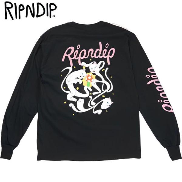 RIPNDIP The Magic Touch ロングTシャツ リップンディップ 長袖 ロンT 猫 ...