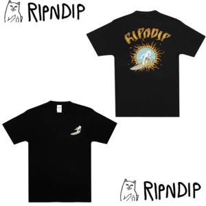 RIPNDIP SURF UP Tシャツ US Sサイズ リップンディッ プ 猫 SK8 ユニセックス 送料無料 黒 ブラック 海外 モデル サーフィン｜aoshi