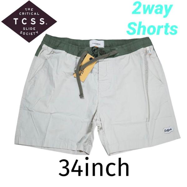 TCSS Plain Jane 2way ボードショーツ サンド 34インチ ハーフパンツ 水陸両用...