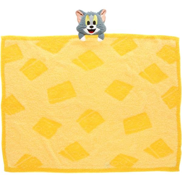 トムとジェリー トム ブランケット ひざ掛け 丸眞 マスコット付きブランケット ロールアップグレー ...