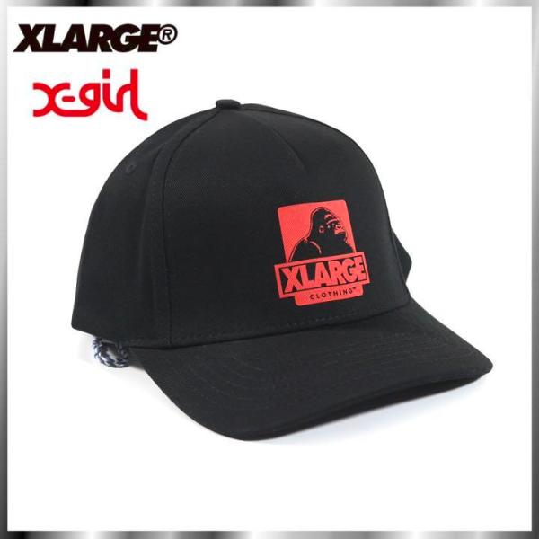 X-LARGE 91 LOGO ベースボールキャップ X-girl 赤ロゴ エクストララージ キャッ...