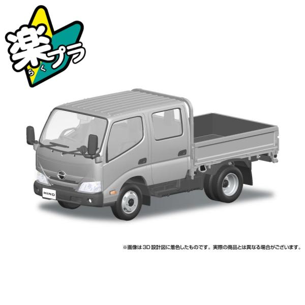 アオシマ 楽プラ スナップキット No.31-SV 日野 デュトロ ダブルキャブ(シルバー) プラモ...