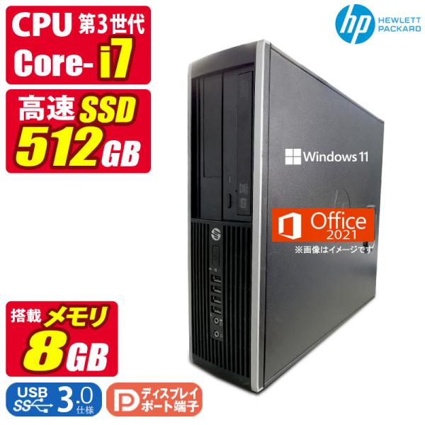 中古デスクトップパソコン Windows11 MicrosoftOffice2021 HP Comp...