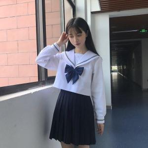 JK制服 セーラー服 上下セット リボン付き 衣装 半袖/長袖