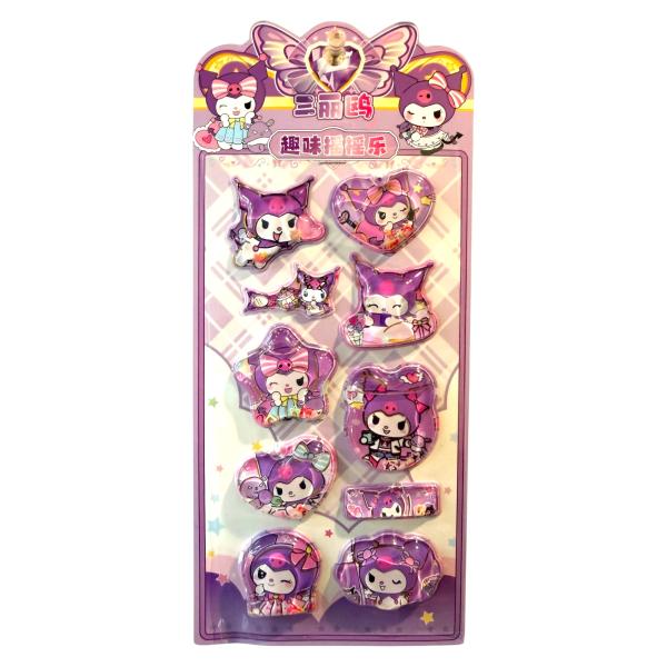 サンリオキャラクター　シール　立体　キラリンウォーターシール　キティ　マイメロディ　クロミ　シナモロ...