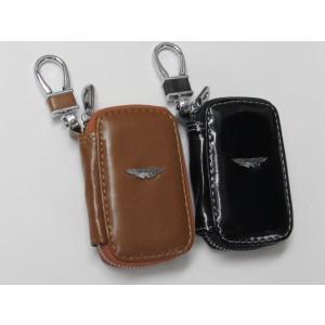 アストンマーチン 本革の キーケース カバー バッグ (2色) サイズ：8.5