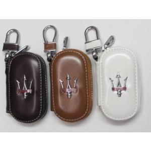 新品 未使用 Maserati オリジナル レザー キーケース 純正品 マセラティ純正レザーキーケース(ブラック) 24752 : イタリア