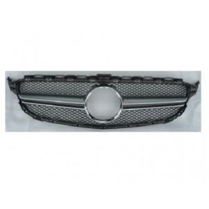 最高品質 W205 前期 C63style フロントグリル 社外品 ＋ 正規AMG C63