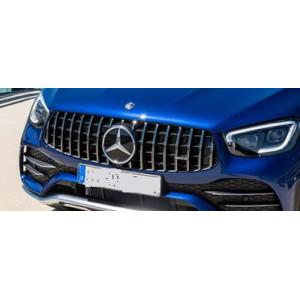 正規 X253 2020y- 後期 AMGline車用 AMG GLC43 パナメリカーナ フロントグリル＋正規AMGグリルエンブレム付きset