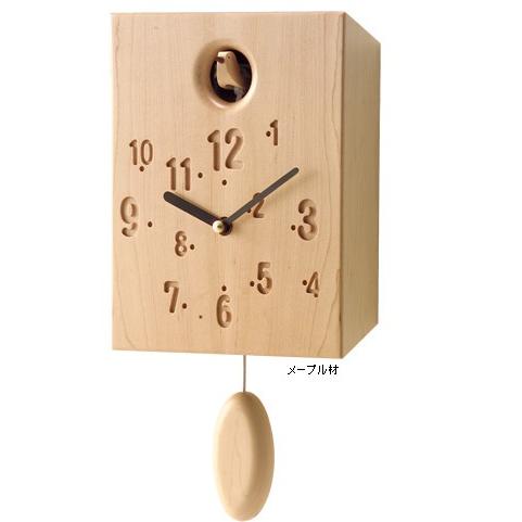 掛け時計 おしゃれ 木製 カッコイー (メープル) 旭川家具 cosine コサイン
