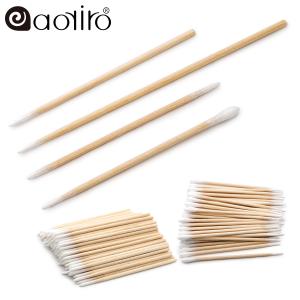 aoyiro 天然素材 コットン ウッド スティック 綿棒 アプリケーター 美容液用スティック まつ毛パーマ用スティック