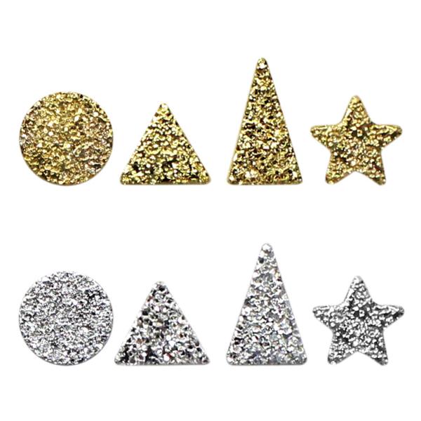 薄型エンボス加工スタッズ 約100粒 （1003-14）