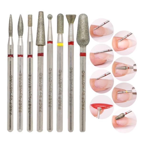 シルバー ネイルマシンビット ケア ダイヤモンド 電動 カーバイド 金属 ビット