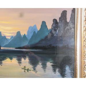 吉川康雄 「漓江」 油彩30号 紺緩褒賞作家の詳細画像1