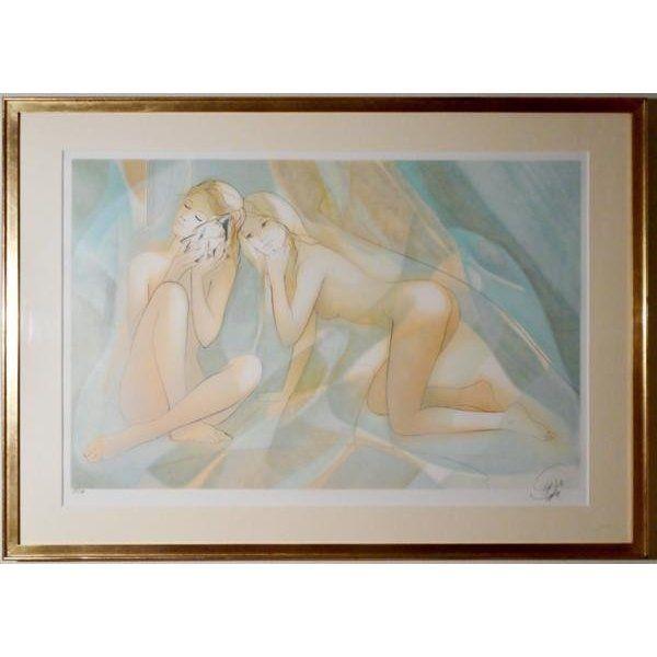 ◆ジャンーバティスト・バラディエ ◆　二人の裸婦　リトグラフ25号サイズ