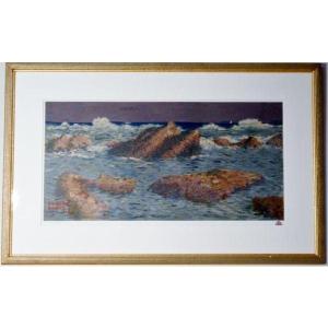 絵画 世界の名画シリーズ フレーム 額縁付 青木繁 「海の幸」 お買い得