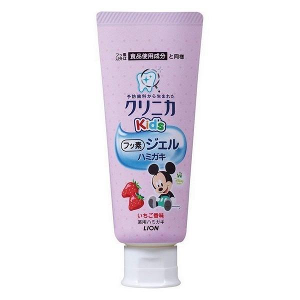 【医薬部外品】ライオン(株) クリニカKid's ジェルハミガキ いちご 60g (薬用ハミガキ)