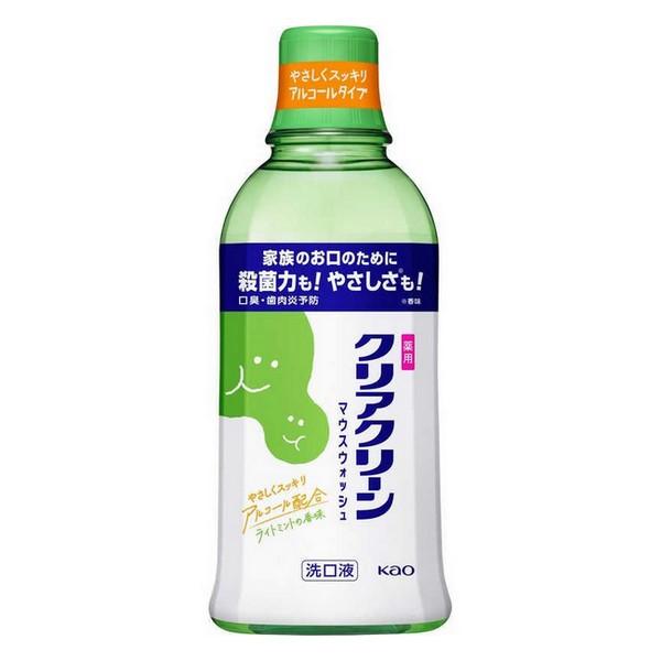 花王(株) クリアクリーンマウスウォッシュ ライトミント 600ml （薬用洗口液）【医薬部外品】