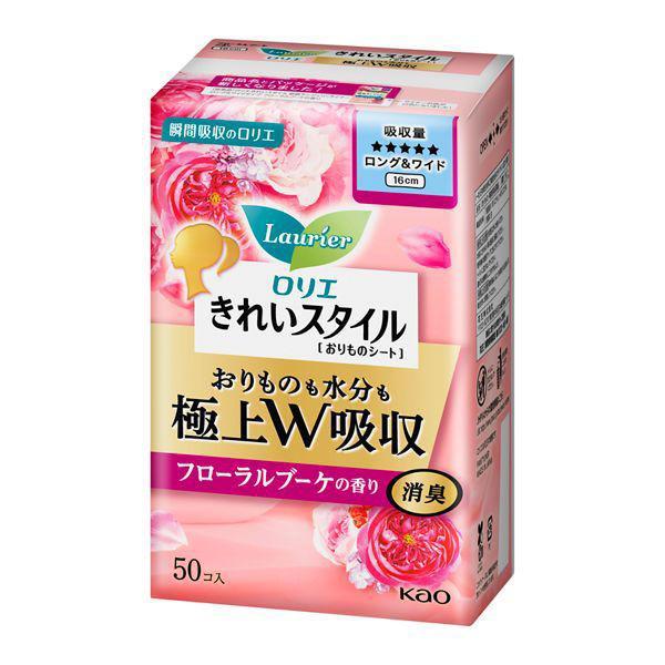 《花王》 ロリエ きれいスタイル超吸ランジェリーライナー ロング＆ワイド フローラルブーケの香り 5...