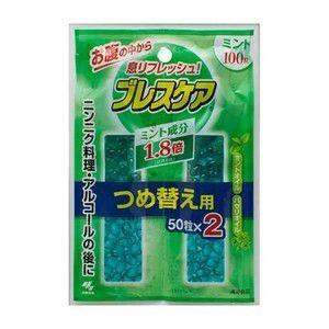 小林製薬(株) ブレスケア ミント つめ替え用 50粒×2包 (息清涼カプセル)